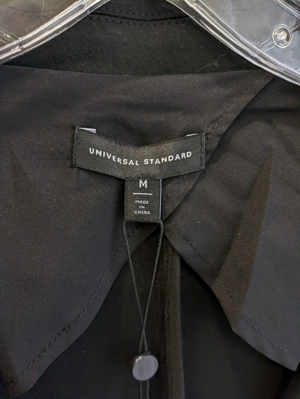 NEW Universal Standard Ponte Knit Blazer Medium 18 20 Black Two Button Career - Picture 5 of 9